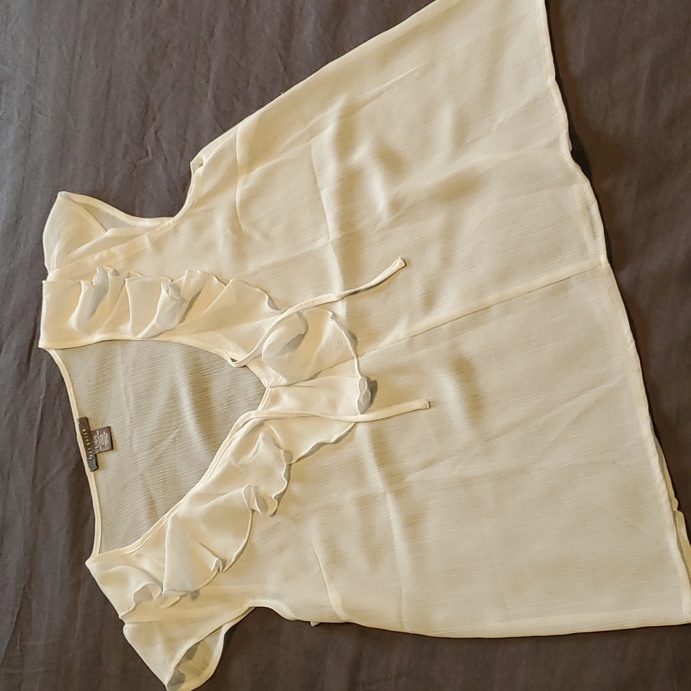 Suzy Shier sheer blouse, size Large